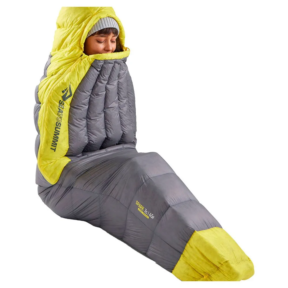 Sea To Summit Spark W Schlafsack, Grey / yellow, Right Zipper Sea To Summit Spark W Schlafsack, Grey / yellow, Right Zipper