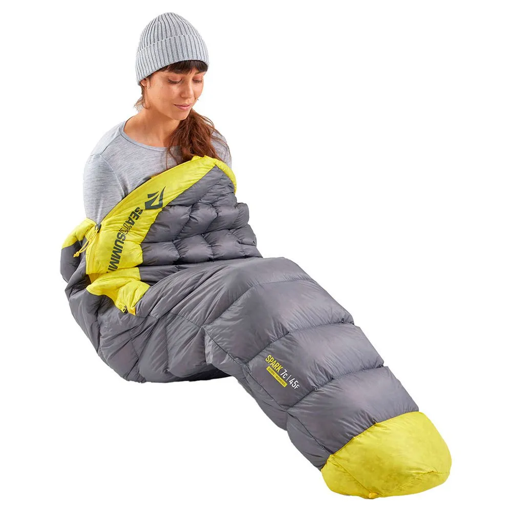 Sea To Summit Spark W Schlafsack, Grey / yellow, Right Zipper Sea To Summit Spark W Schlafsack, Grey / yellow, Right Zipper