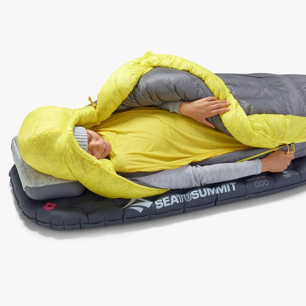 Sea To Summit Spark W Schlafsack, Grey / yellow, Right Zipper Sea To Summit Spark W Schlafsack, Grey / yellow, Right Zipper