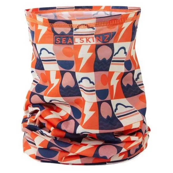 Sealskinz Harpley Nackenwärmer, Cream / blue / orange / pink