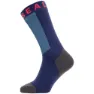 Sealskinz Warm Weather Hydrostop Wp Mid Socken, Blue / grey / red