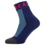 Sealskinz Warm Weather Mid Wp Socken, Blue / grey / red
