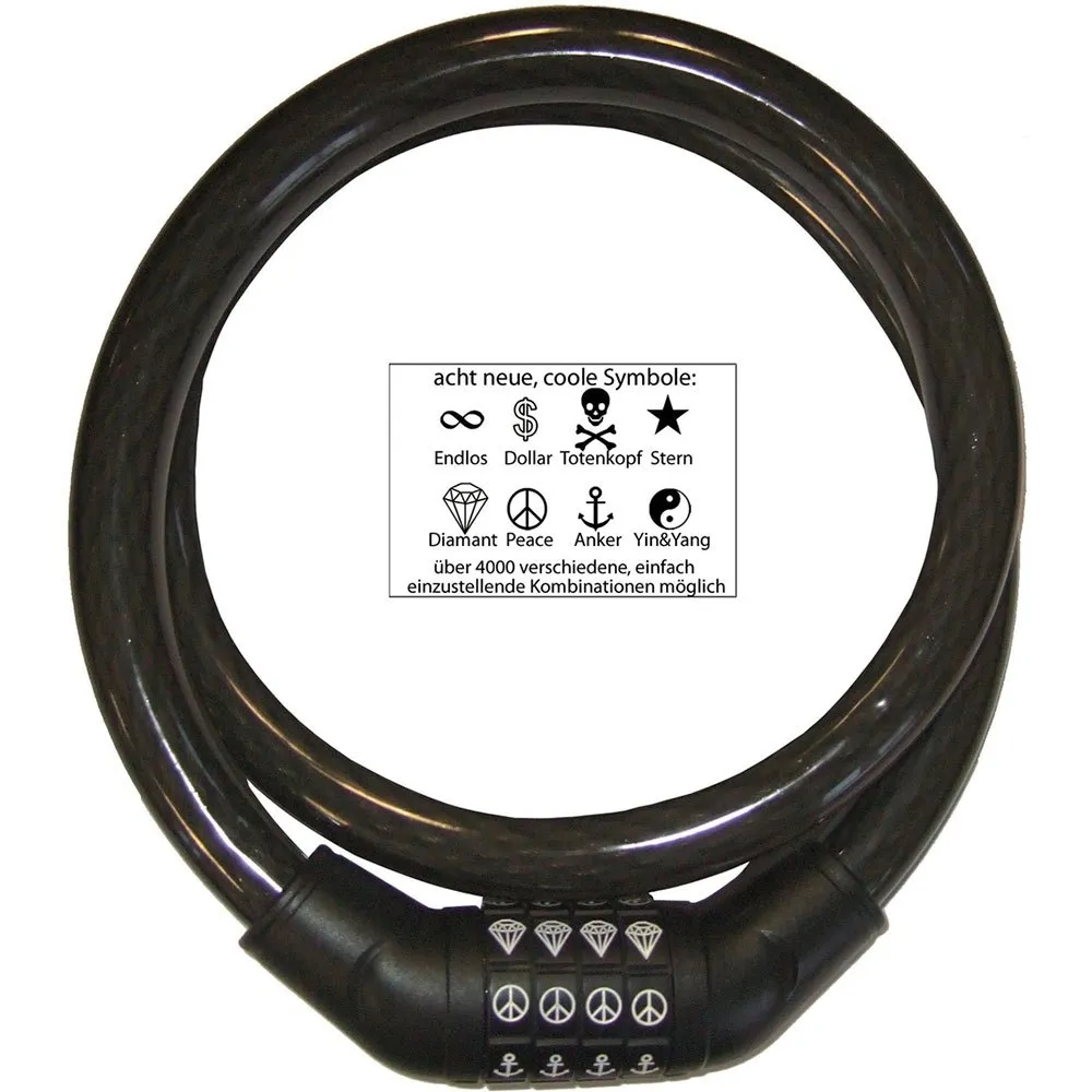 Security Plus Hl 032 Kabelschloss, Black / clear, One Size Security Plus Hl 032 Kabelschloss, Black / clear, One Size
