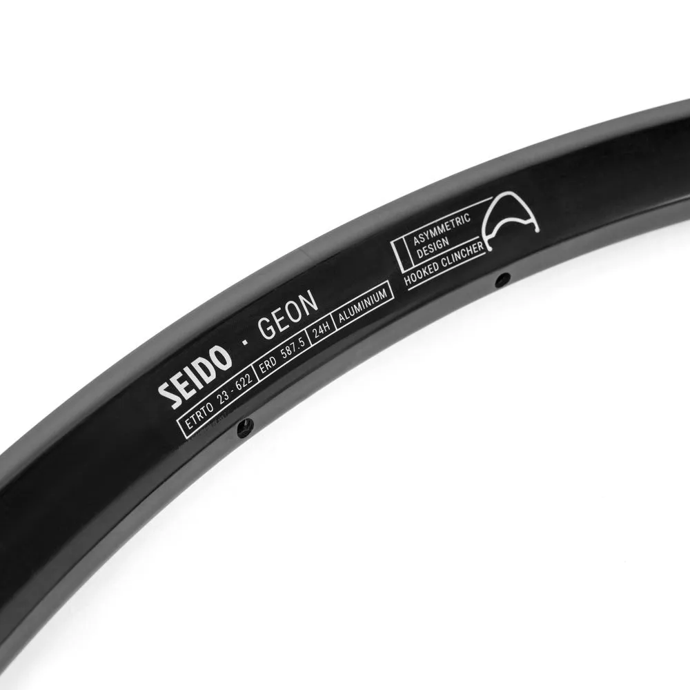 SEIDO Geon Thru-axle Disc Tubeless Felge, Black, 28"- 700 28H SEIDO Geon Thru-axle Disc Tubeless Felge, Black, 28"- 700 28H
