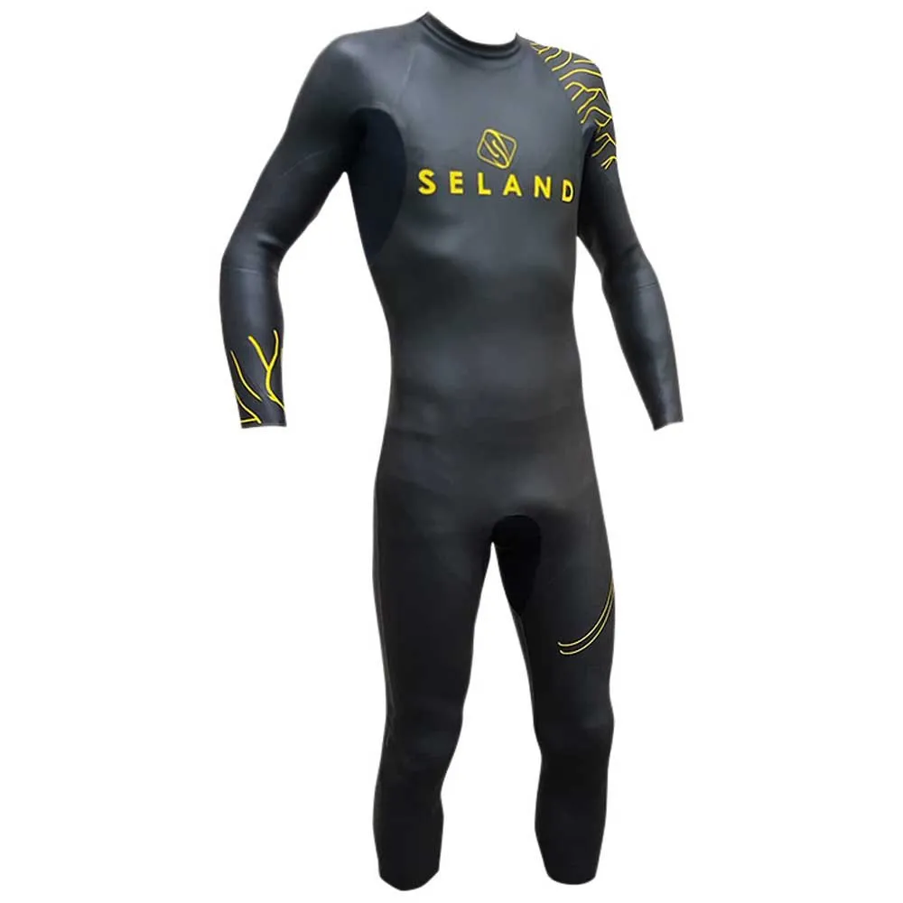 Seland Triathlon Gm Neopren-nasstauchanzug unisex, Black / yellow, XS Seland Triathlon Gm Neopren-nasstauchanzug unisex, Black / yellow, XS