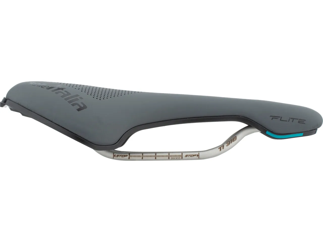 Selle Italia Flite Boost TI316 Gravel Superflow Sattel, Grau/schwarz, S Selle Italia Flite Boost TI316 Gravel Superflow Sattel, Grau/schwarz, S