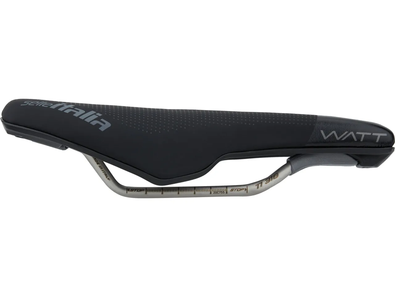 Selle Italia Watt TI316 Gel Superflow Sattel, Schwarz, one_size Selle Italia Watt TI316 Gel Superflow Sattel, Schwarz, one_size
