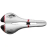 Selle San Marco Aspide Open Fit Racing Sattel, White / black / red, 132mm