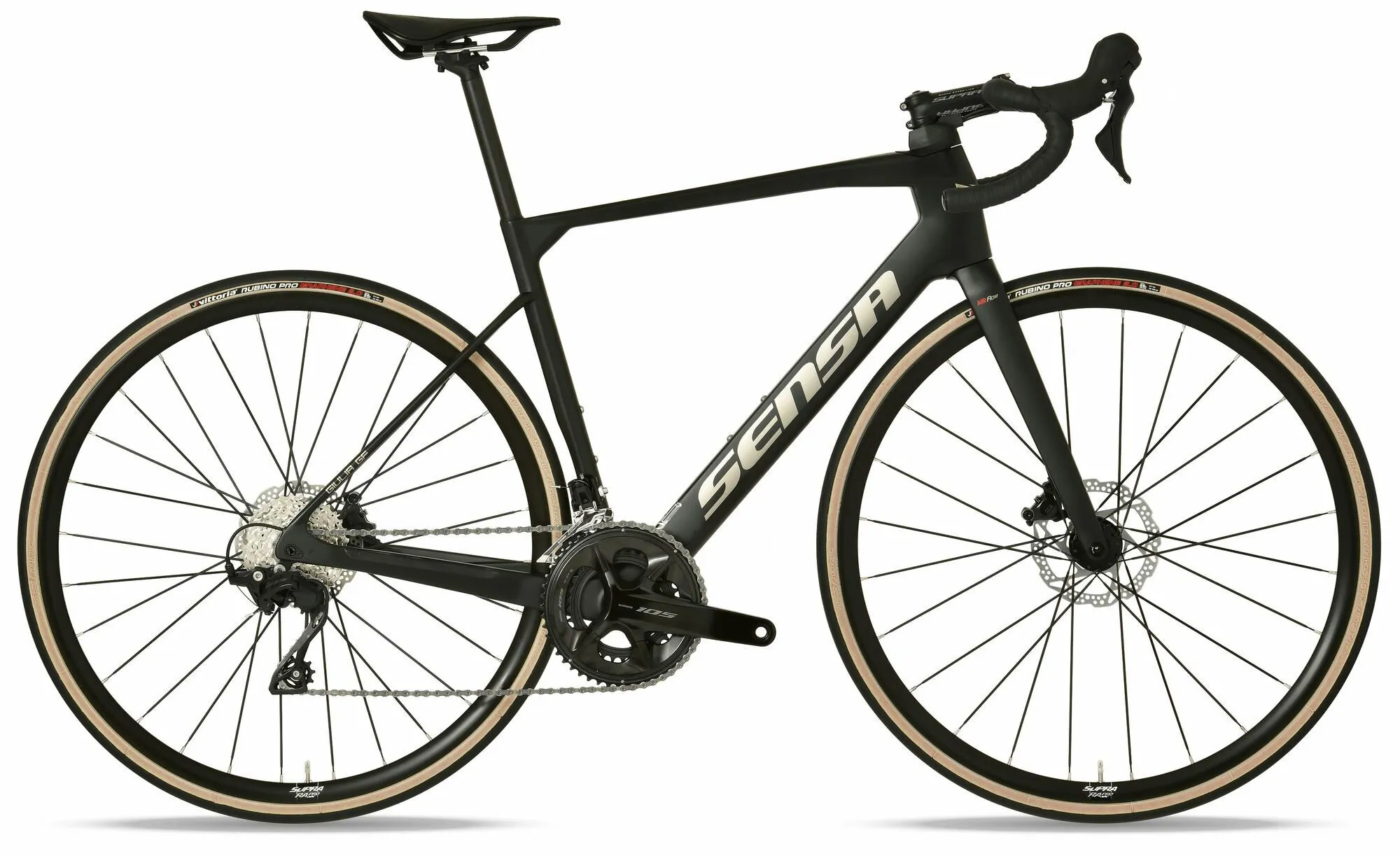 Sensa Giulia GF Pro 105 Matt Black & Titan 28" Diamant Sensa Giulia GF Pro 105 Matt Black & Titan 28" Diamant