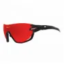 Black matt / red