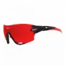 Black matt / red