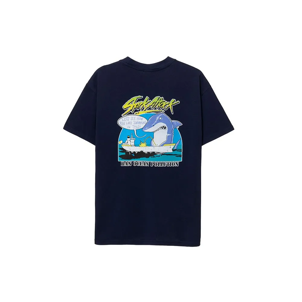 Shark Attack Ban Ocean Pollution Kurzarm-t-shirt male Shark Attack Ban Ocean Pollution Kurzarm-t-shirt male