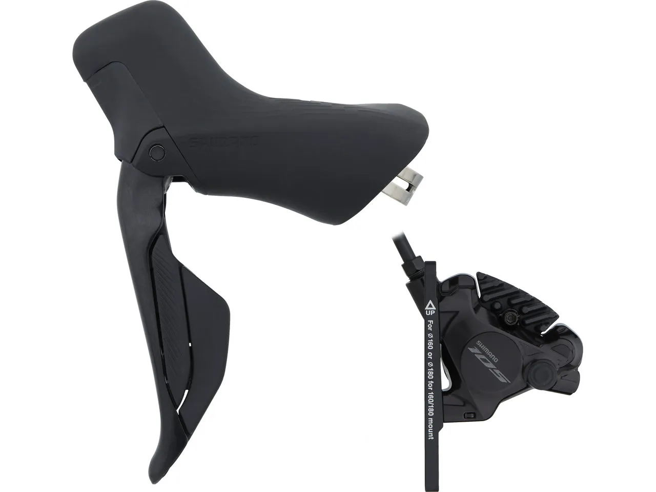 Shimano 105 BR-R7170 + Di2 ST-R7170 Scheibenbremse - Werkstattverpackung, Schwarz, VR Shimano 105 BR-R7170 + Di2 ST-R7170 Scheibenbremse - Werkstattverpackung, Schwarz, VR