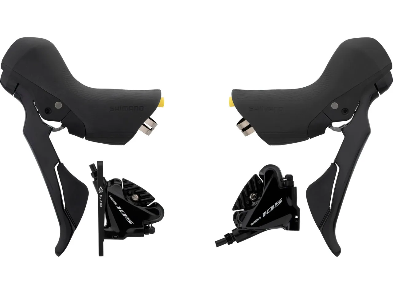 Shimano 105 v+h Set BR-R7070 + ST-R7020 Scheibenbremse, Schwarz, Satz (VR + HR) Shimano 105 v+h Set BR-R7070 + ST-R7020 Scheibenbremse, Schwarz, Satz (VR + HR)