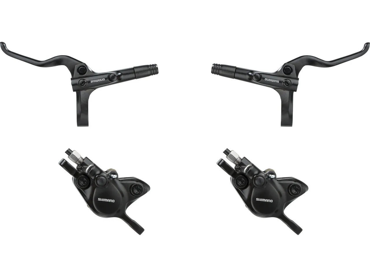 Shimano BR-MT200 v+h Set Scheibenbremse, Schwarz, Satz (VR + HR) Shimano BR-MT200 v+h Set Scheibenbremse, Schwarz, Satz (VR + HR)