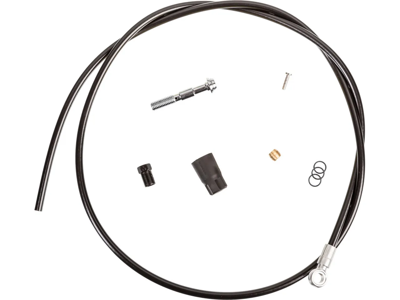 Shimano Bremsleitung SM-BH90-SBM kürzbar mit Banjo für XTR, XT, SLX, Schwarz, 1000mm