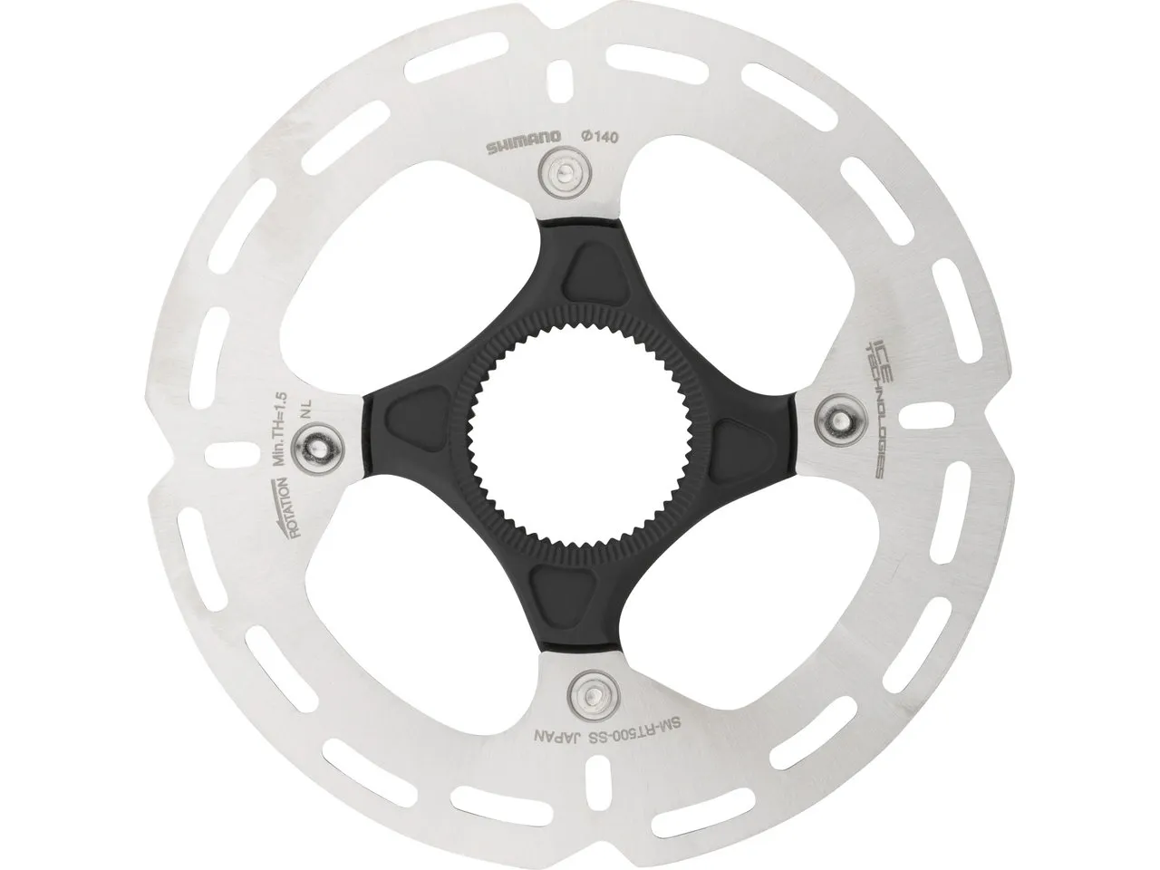 Shimano Bremsscheibe SM-RT500 Center Lock für Metrea, Silber, 140mm Shimano Bremsscheibe SM-RT500 Center Lock für Metrea, Silber, 140mm