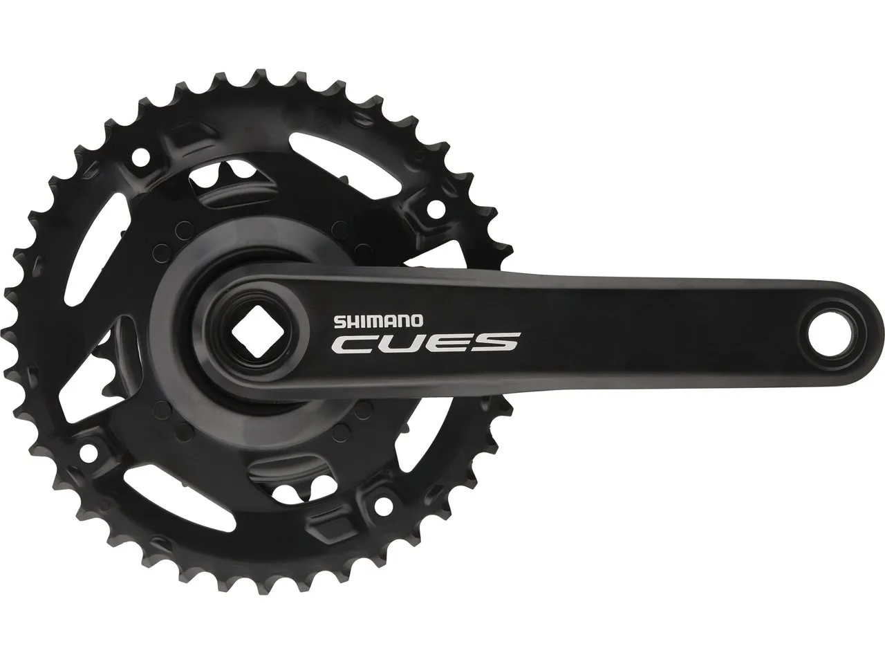 Shimano CUES Kurbelgarnitur FC-U4000-2 Vierkant mit Kettenschutzring Shimano CUES Kurbelgarnitur FC-U4000-2 Vierkant mit Kettenschutzring