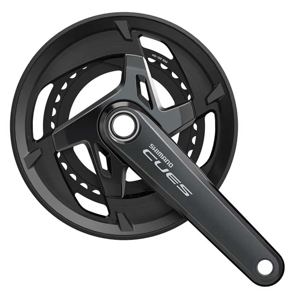 Shimano CUES Kurbelgarnitur FC-U8000-2 Hollowtech II mit Kettenschutzring Shimano CUES Kurbelgarnitur FC-U8000-2 Hollowtech II mit Kettenschutzring