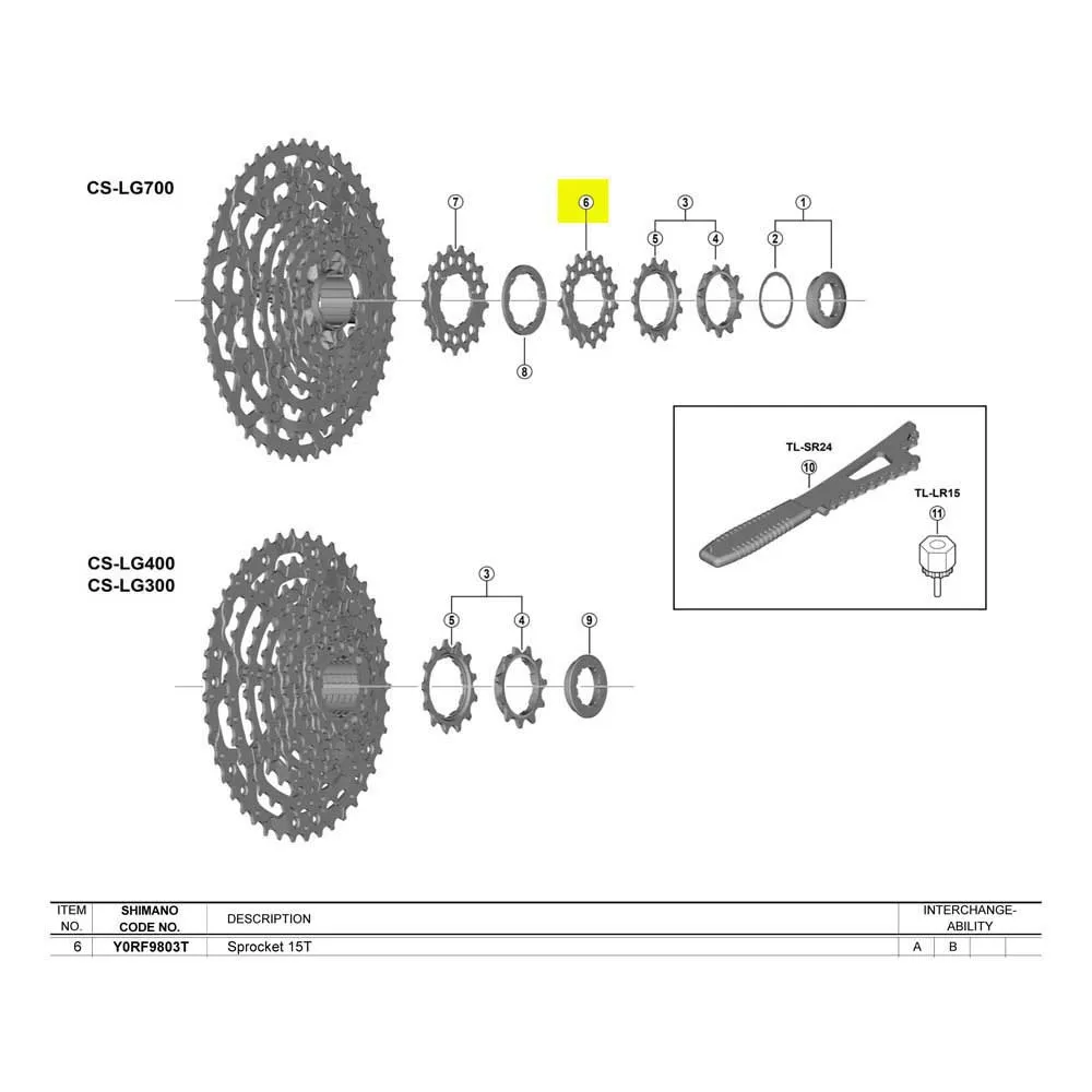 Shimano Cues Lg700 Ritzel, Black, 11-13t Shimano Cues Lg700 Ritzel, Black, 11-13t