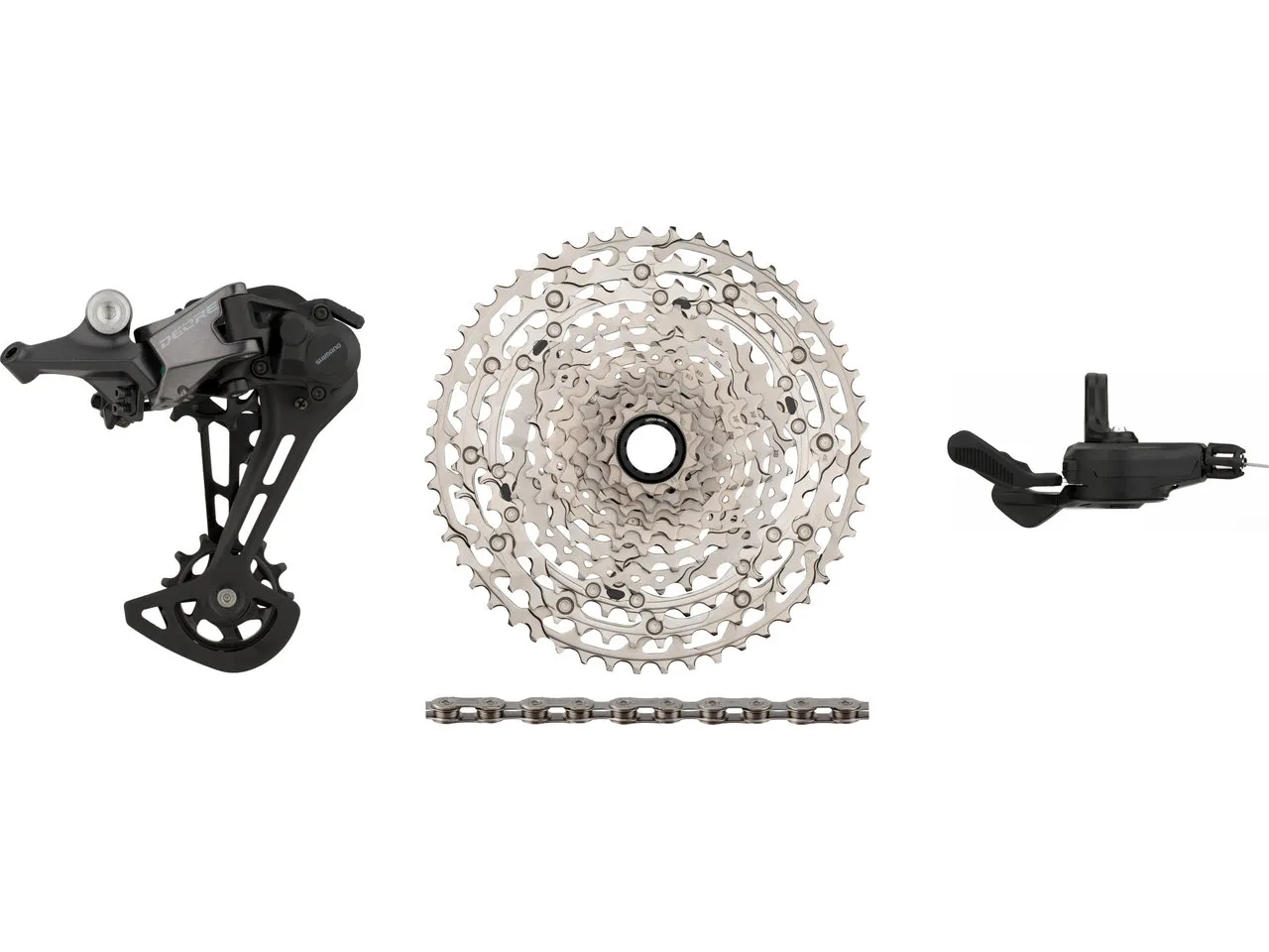 Shimano Deore 1x12-fach Upgrade-Kit, Schwarz, Klemmschelle / 10-51 Shimano Deore 1x12-fach Upgrade-Kit, Schwarz, Klemmschelle / 10-51