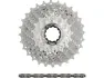 Shimano Dura-Ace Kassette CS-R9100 + Kette CN-HG901 11-fach Verschleißset, Grau, 11-28