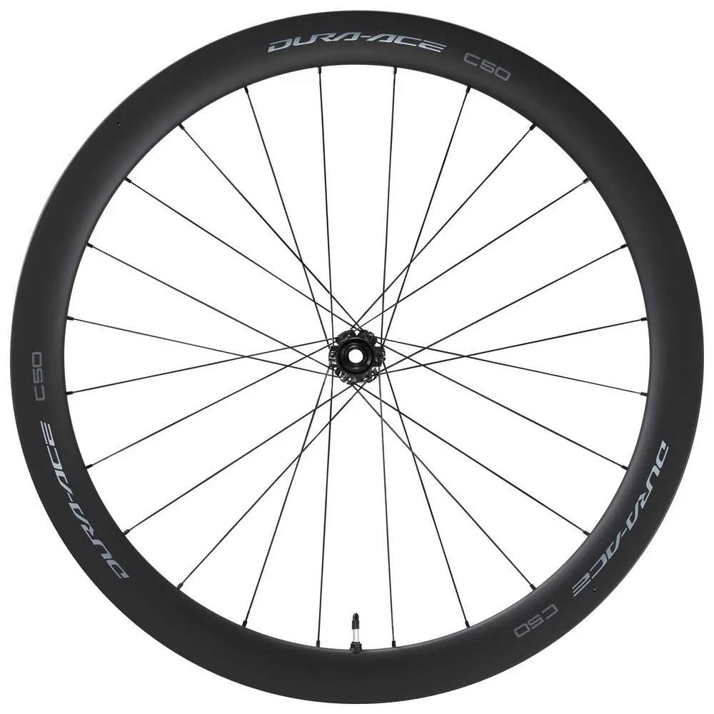 Shimano Dura Ace R9270 C50 Cl Disc Carbon Tubeless Rennrad-vorderrad, Black, 12 x 100mm Shimano Dura Ace R9270 C50 Cl Disc Carbon Tubeless Rennrad-vorderrad, Black, 12 x 100mm