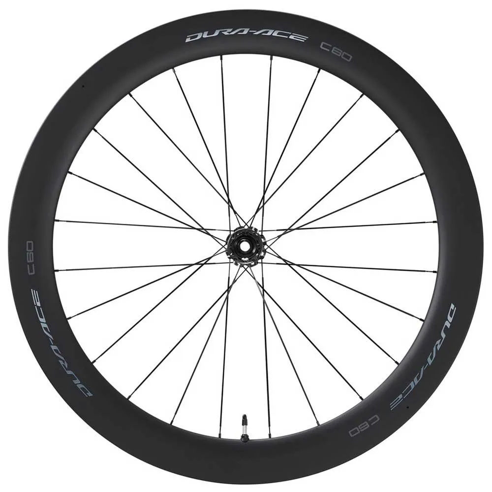 Shimano Dura Ace R9270 C60 Cl Disc Carbon Tubeless Rennrad-vorderrad, Black, 12 x 100mm Shimano Dura Ace R9270 C60 Cl Disc Carbon Tubeless Rennrad-vorderrad, Black, 12 x 100mm