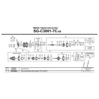 Shimano Dx Sg-c3001-7c Interne Montage Shimano Dx Sg-c3001-7c Interne Montage