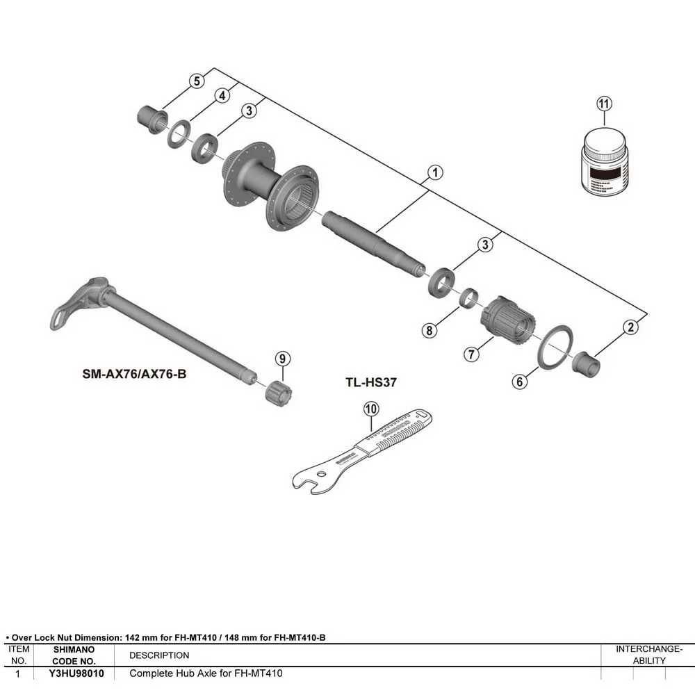 Shimano Fh-mt410 Lager, Black, One Size Shimano Fh-mt410 Lager, Black, One Size