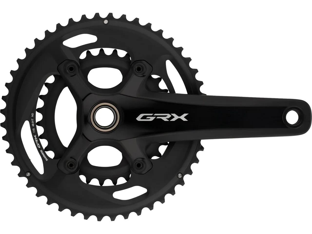 Shimano GRX FC-RX810-2 Hollowtech II 2x11 Kurbelgarnitur - Werkstattverpackung, Schwarz Shimano GRX FC-RX810-2 Hollowtech II 2x11 Kurbelgarnitur - Werkstattverpackung, Schwarz