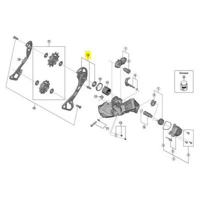 Shimano Grx Rx817 11s äußere Käfigplatte, Black, One Size