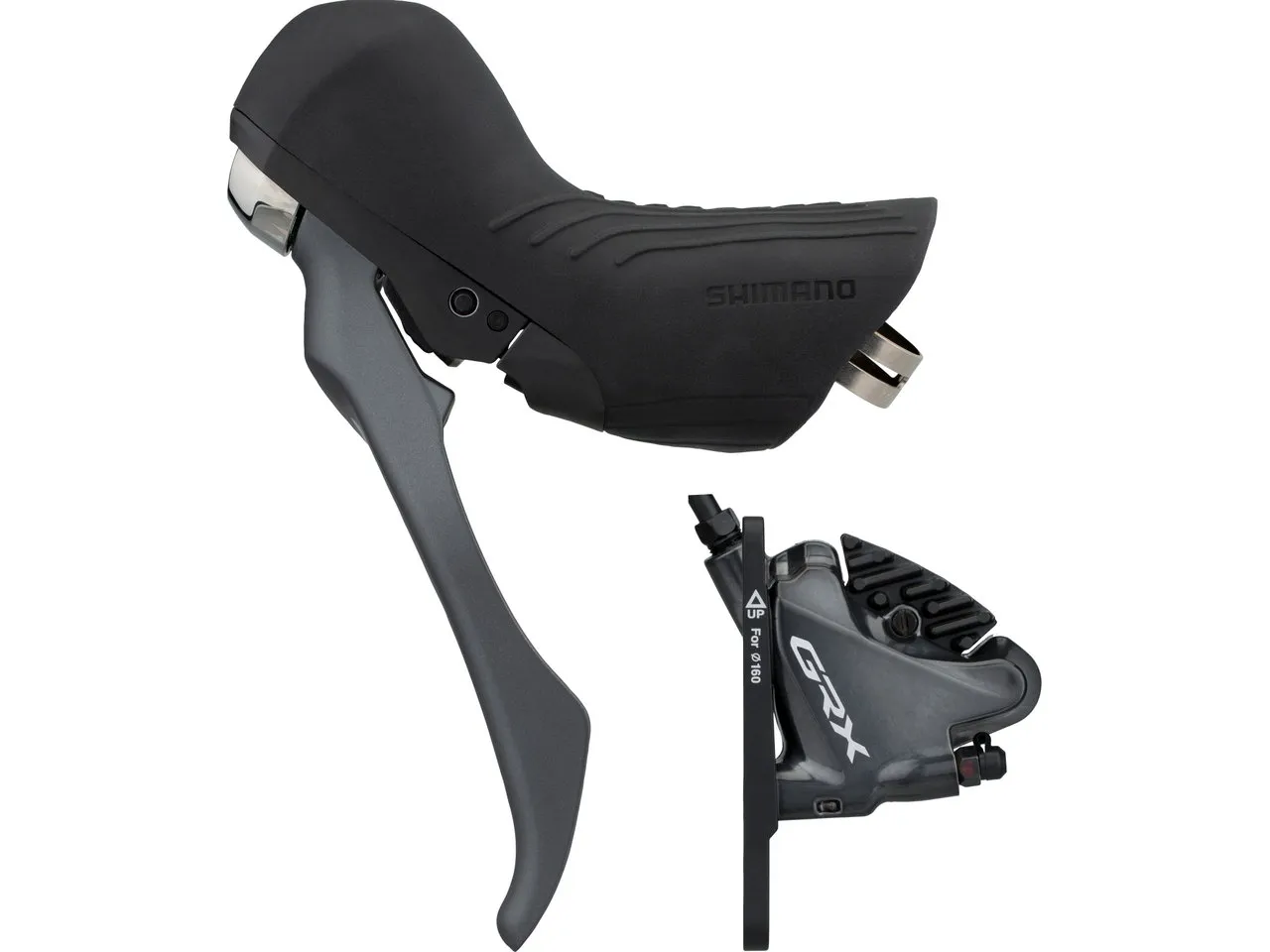 Shimano GRX Scheibenbremse BR-RX810 + BL-RX810 - Werkstattverpackung, Schwarz, VR Shimano GRX Scheibenbremse BR-RX810 + BL-RX810 - Werkstattverpackung, Schwarz, VR