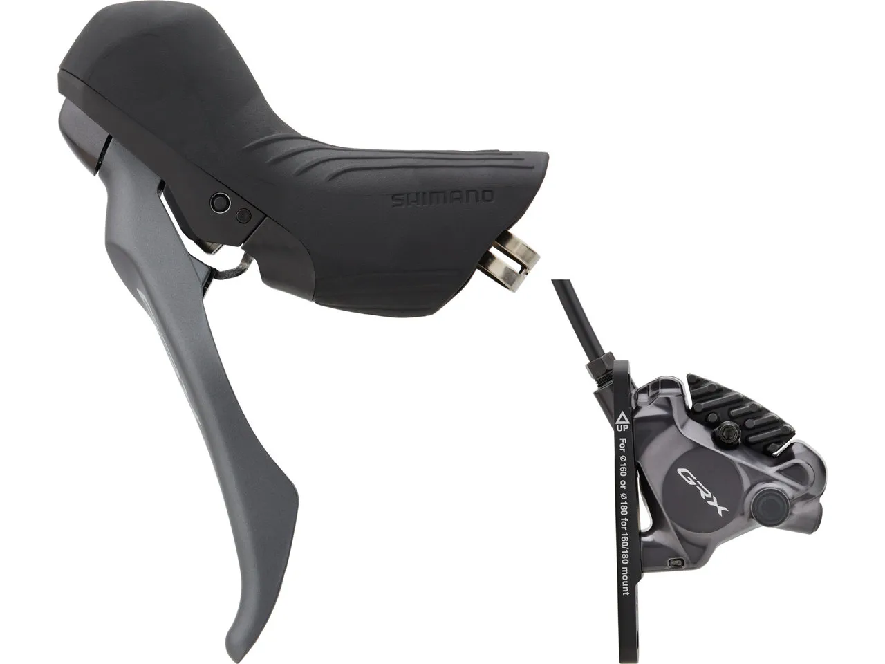Shimano GRX Scheibenbremse BR-RX820 + ST-RX820-LA Remote, Schwarz, VR Shimano GRX Scheibenbremse BR-RX820 + ST-RX820-LA Remote, Schwarz, VR