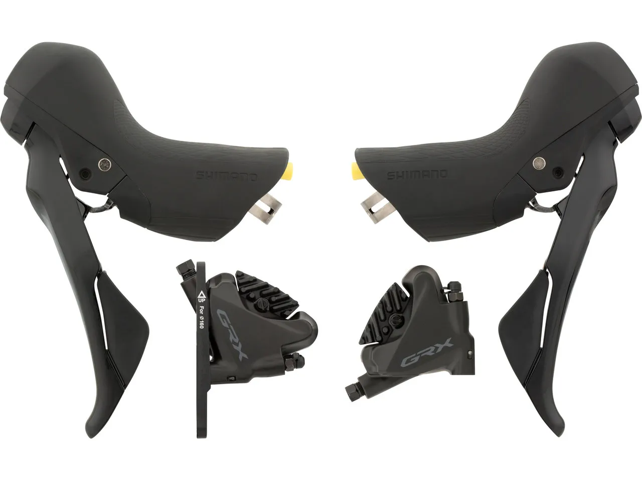 Shimano GRX v+h Set Scheibenbremse BR-RX400 + ST-RX400, Schwarz, Satz (VR + HR) Shimano GRX v+h Set Scheibenbremse BR-RX400 + ST-RX400, Schwarz, Satz (VR + HR)