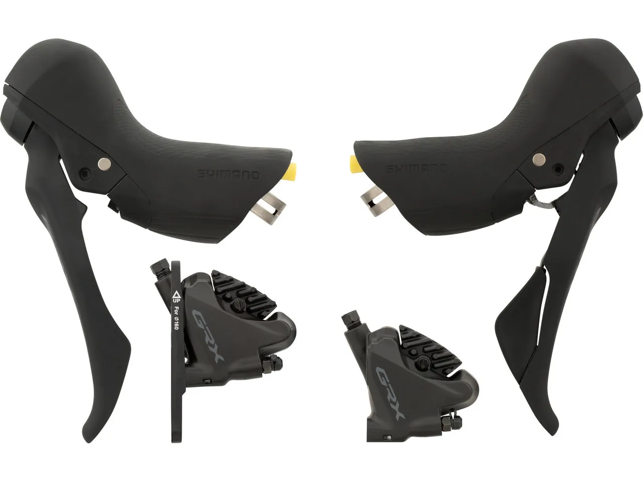 Shimano GRX v+h Set Scheibenbremse BR-RX400 + ST-RX600 / BL-RX600, Schwarz, Satz (VR + HR) Shimano GRX v+h Set Scheibenbremse BR-RX400 + ST-RX600 / BL-RX600, Schwarz, Satz (VR + HR)