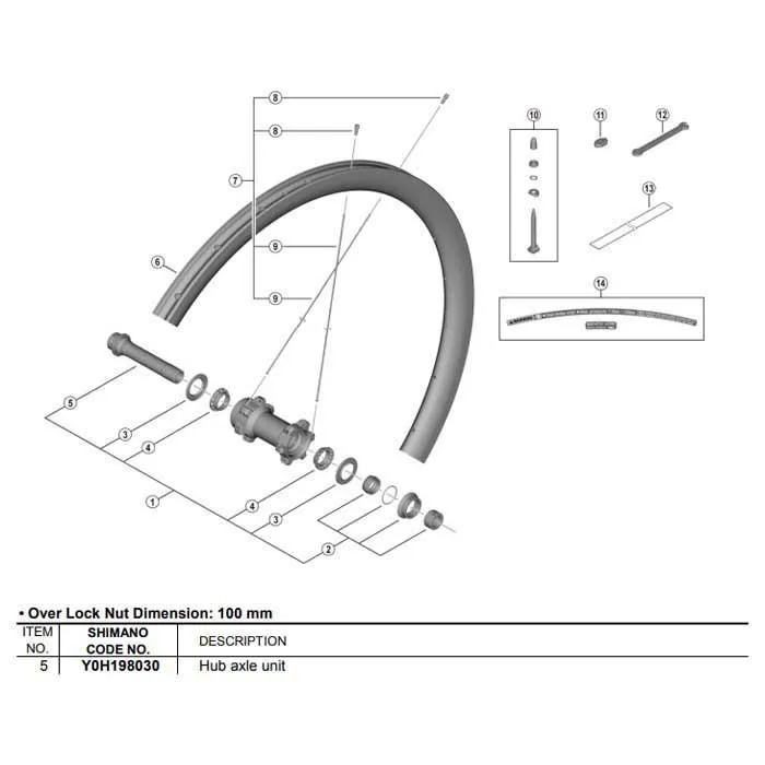 Shimano Grx Wh-rx570 Vorderradachse
