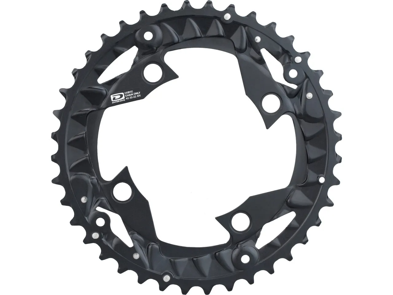 Shimano Kettenblatt FC-M523 / FC-MT500-3 10-fach für Kettenschutzring, Schwarz, 40t