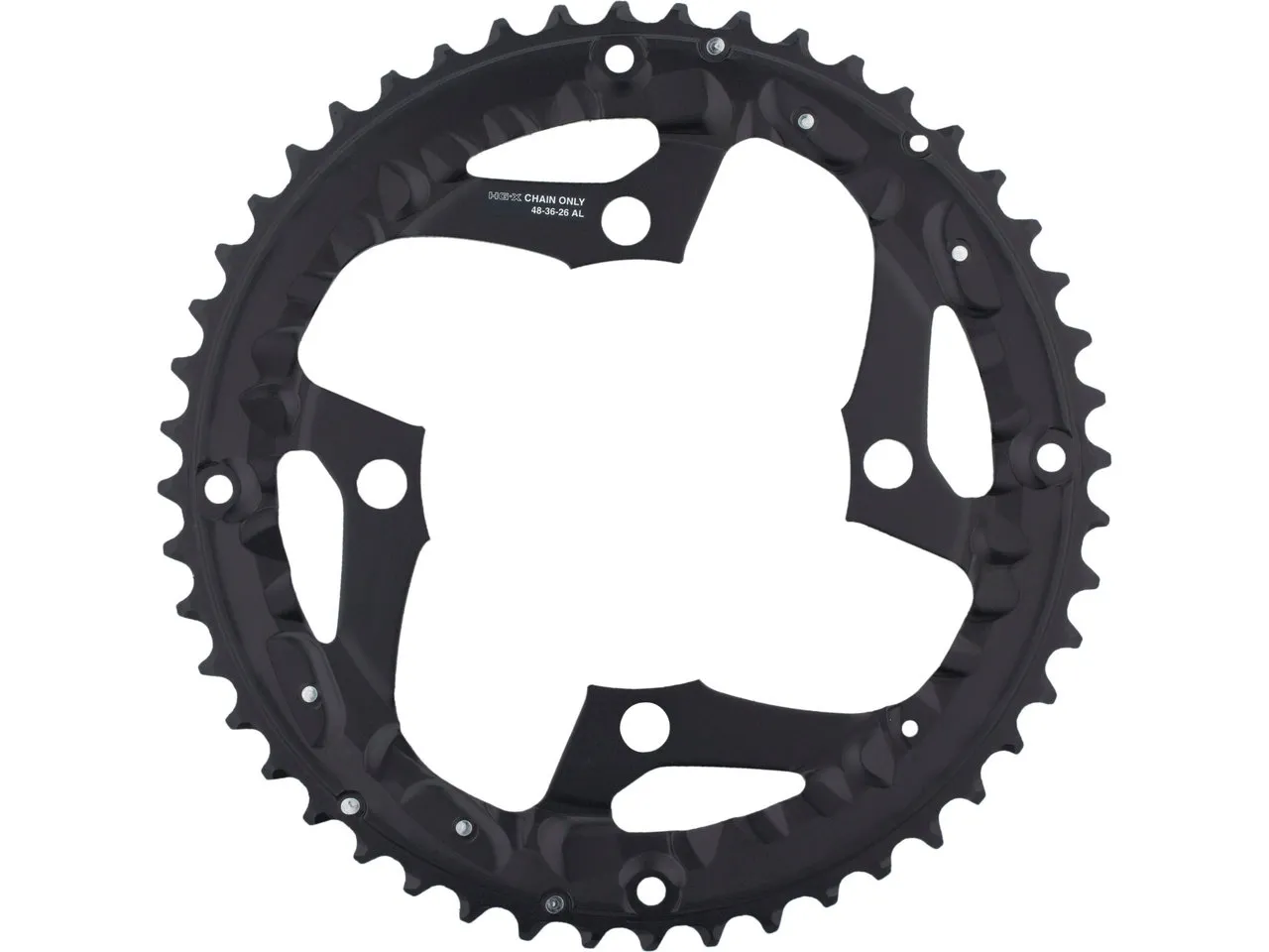Shimano Kettenblatt FC-T521 10-fach für Kettenschutzring, Schwarz, 48t Shimano Kettenblatt FC-T521 10-fach für Kettenschutzring, Schwarz, 48t