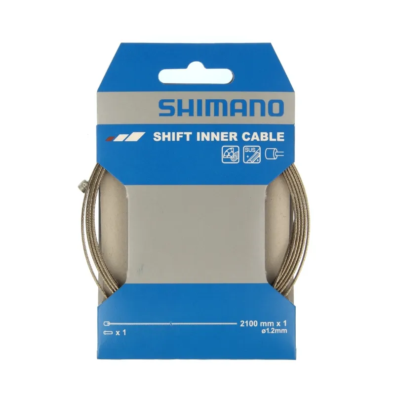 Shimano Rostfreies Kabel für das hintere Schaltwerk Sus Unisex, silber, 1.2 x 2100mm Shimano Rostfreies Kabel für das hintere Schaltwerk Sus Unisex, silber, 1.2 x 2100mm