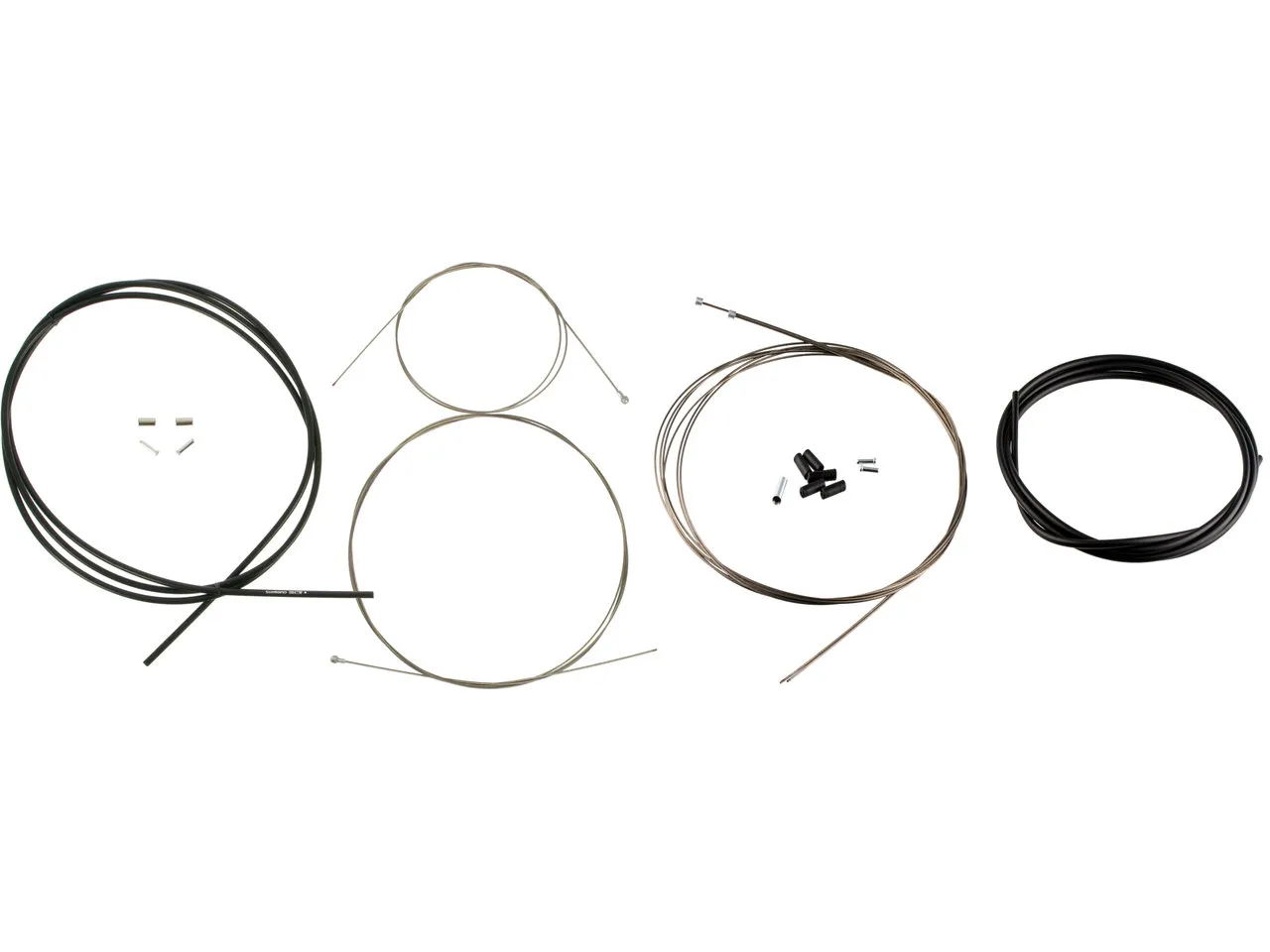 Shimano Schalt-/Bremszugset Edelstahl Rennrad, Schwarz, one_size