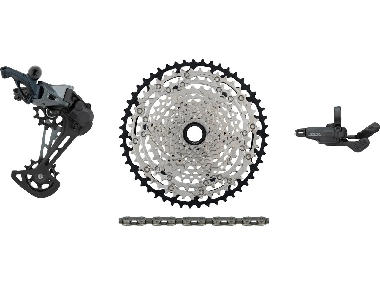 Shimano SLX 1x12-fach Upgrade-Kit, Schwarz, Klemmschelle / 10-45 Shimano SLX 1x12-fach Upgrade-Kit, Schwarz, Klemmschelle / 10-45