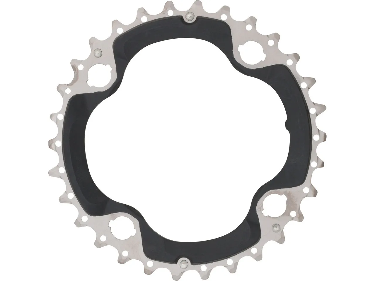 Shimano SLX Kettenblatt FC-M672 10-fach, Schwarz, 30t Shimano SLX Kettenblatt FC-M672 10-fach, Schwarz, 30t