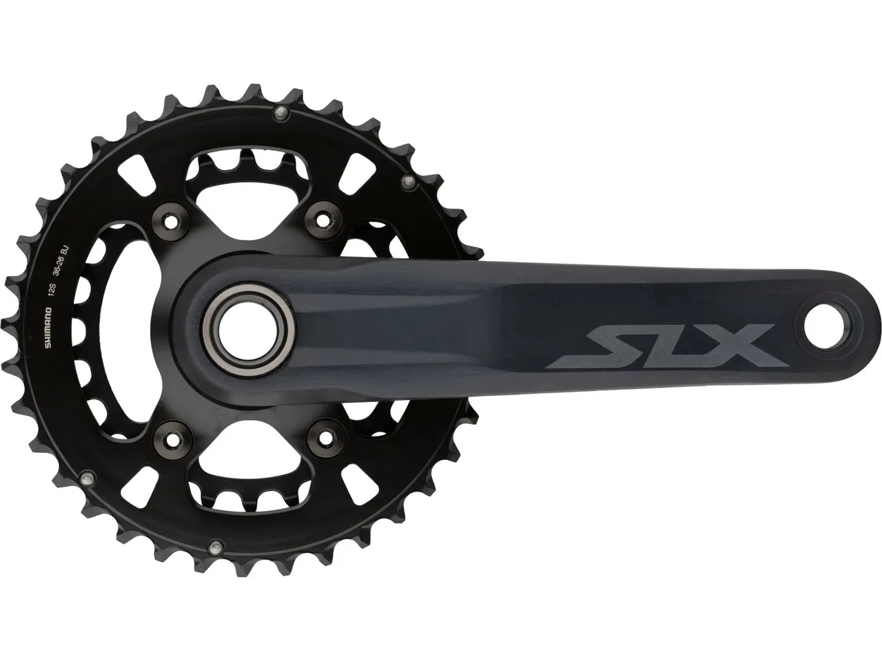 Shimano SLX Kurbelgarnitur FC-M7100-2 Hollowtech II, schwarz, 26-36t