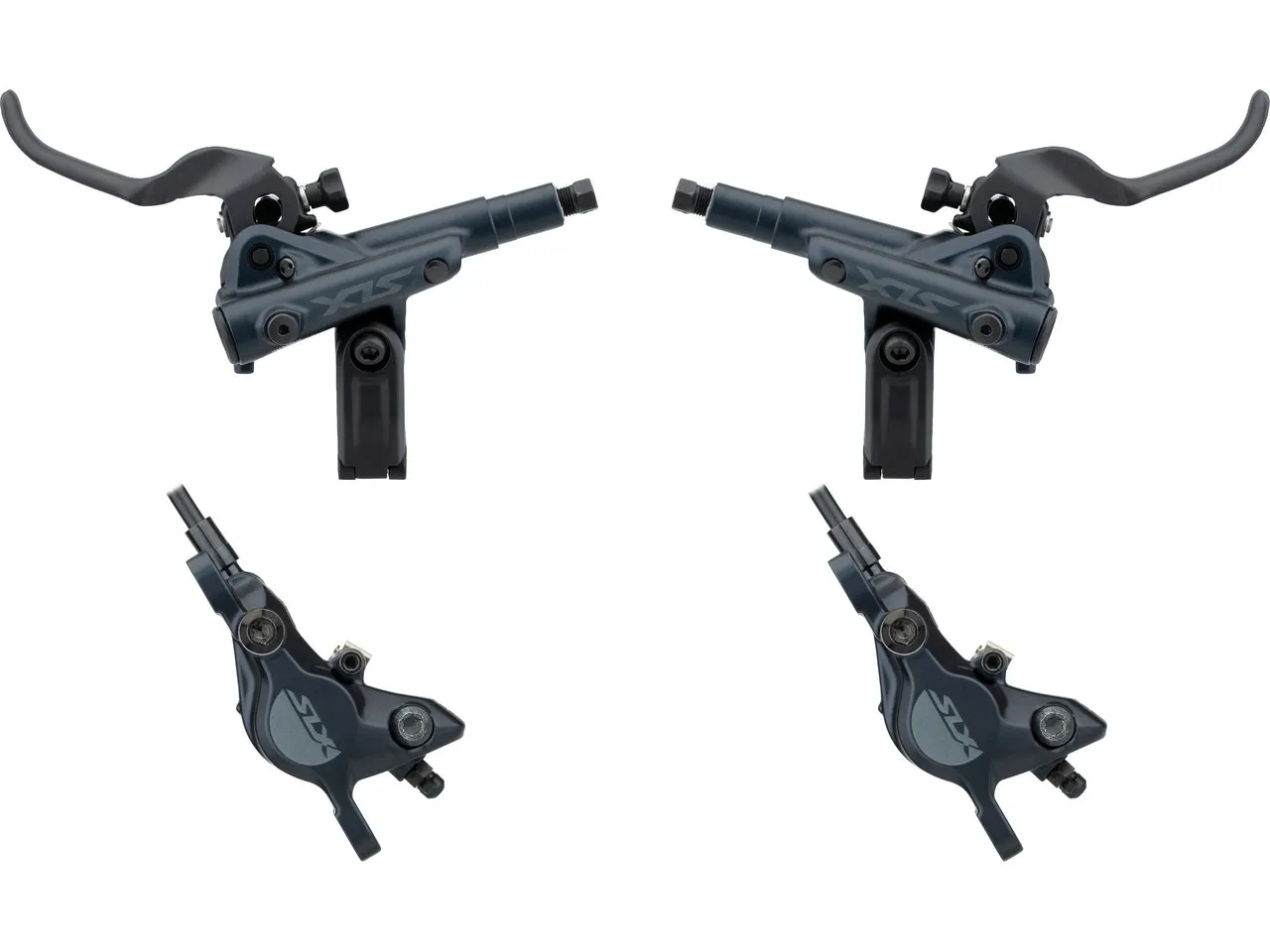 Shimano SLX v+h Set Scheibenbremse BR-M7100 J-Kit, Schwarz, Satz (VR + HR) Shimano SLX v+h Set Scheibenbremse BR-M7100 J-Kit, Schwarz, Satz (VR + HR)