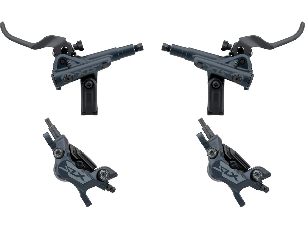 Shimano SLX v+h Set Scheibenbremse BR-M7120 J-Kit, Schwarz, Satz (VR + HR) Shimano SLX v+h Set Scheibenbremse BR-M7120 J-Kit, Schwarz, Satz (VR + HR)