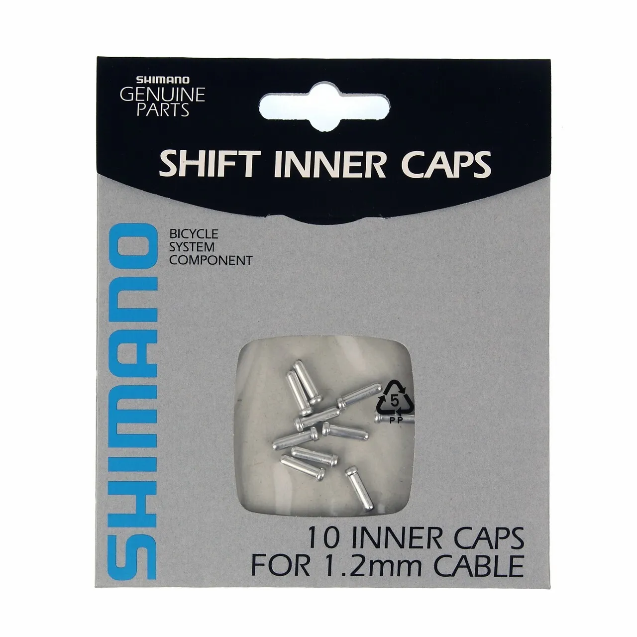 Shimano Teile Aderendhülsen für Schaltkabel (x10) Unisex, silber, 1.1/1.2mm