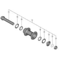 Shimano Tiagra Hb-rs470 Vorderradachse Shimano Tiagra Hb-rs470 Vorderradachse