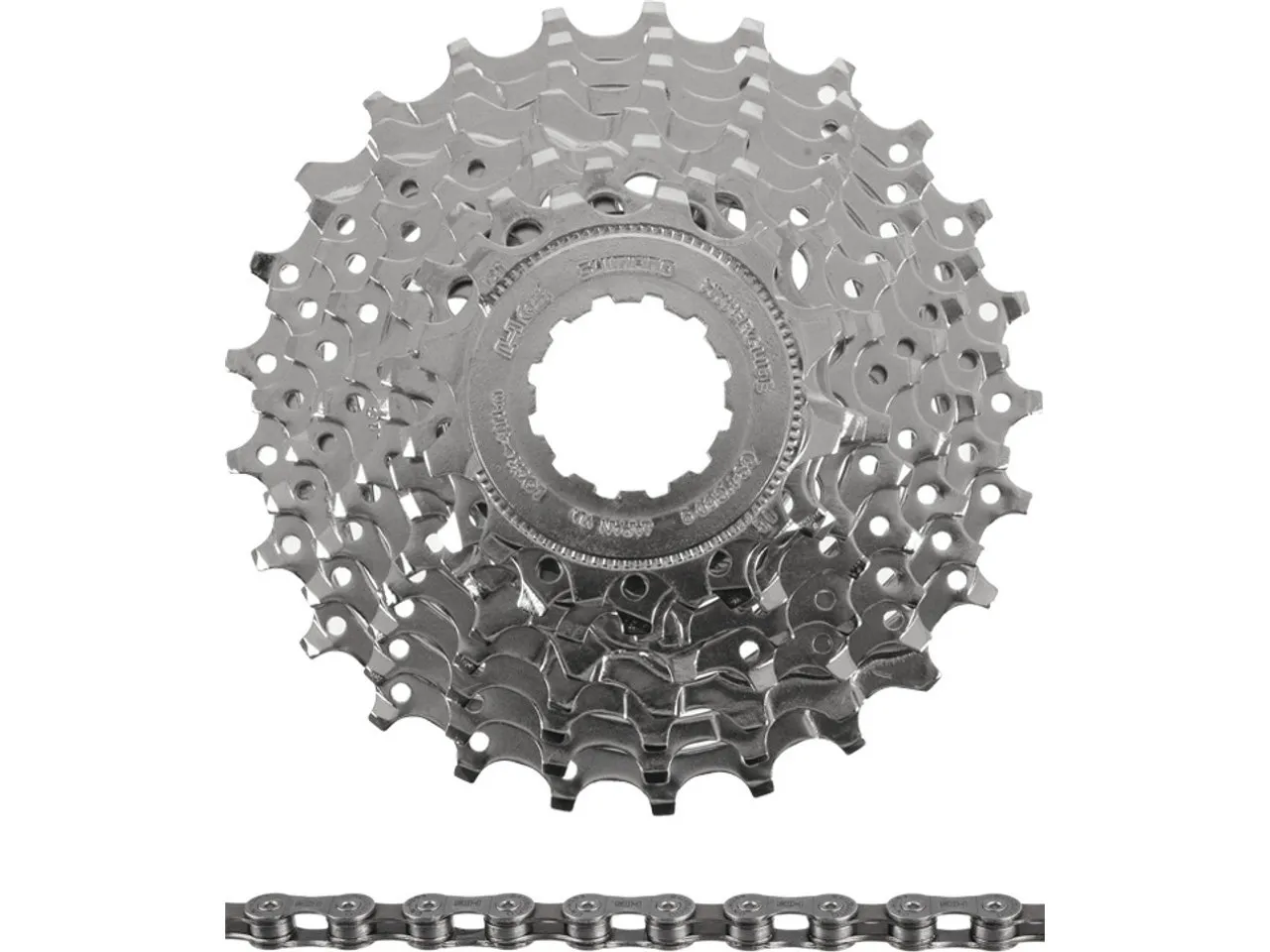 Shimano Tiagra/Sora Kassette CS-HG50 + Kette CN-HG53 9-fach Verschleißset, Grau, 11-30 Shimano Tiagra/Sora Kassette CS-HG50 + Kette CN-HG53 9-fach Verschleißset, Grau, 11-30