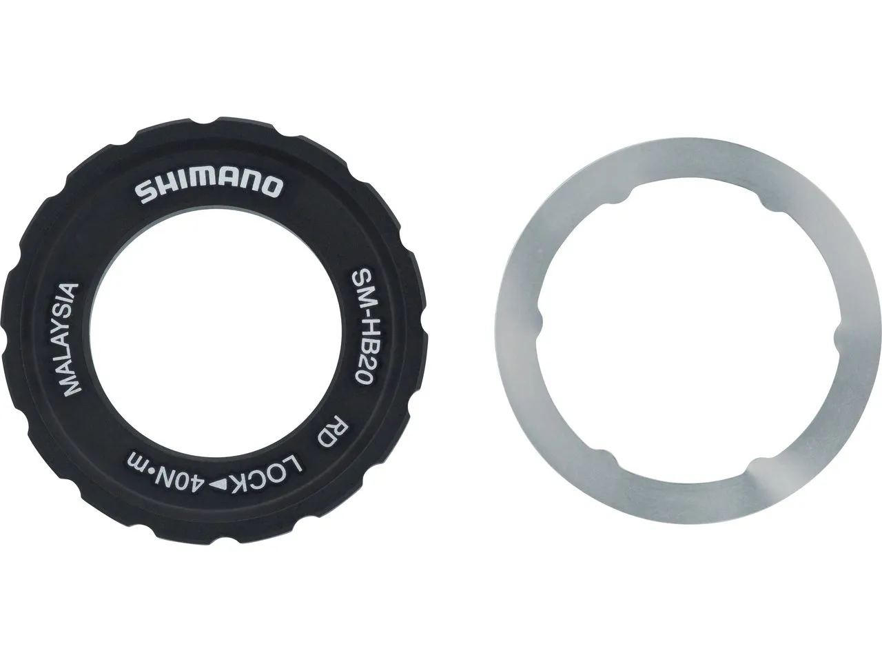 Shimano Verschlussring / Lockring Center Lock SM-HB20, Schwarz, one_size Shimano Verschlussring / Lockring Center Lock SM-HB20, Schwarz, one_size